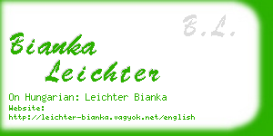 bianka leichter business card